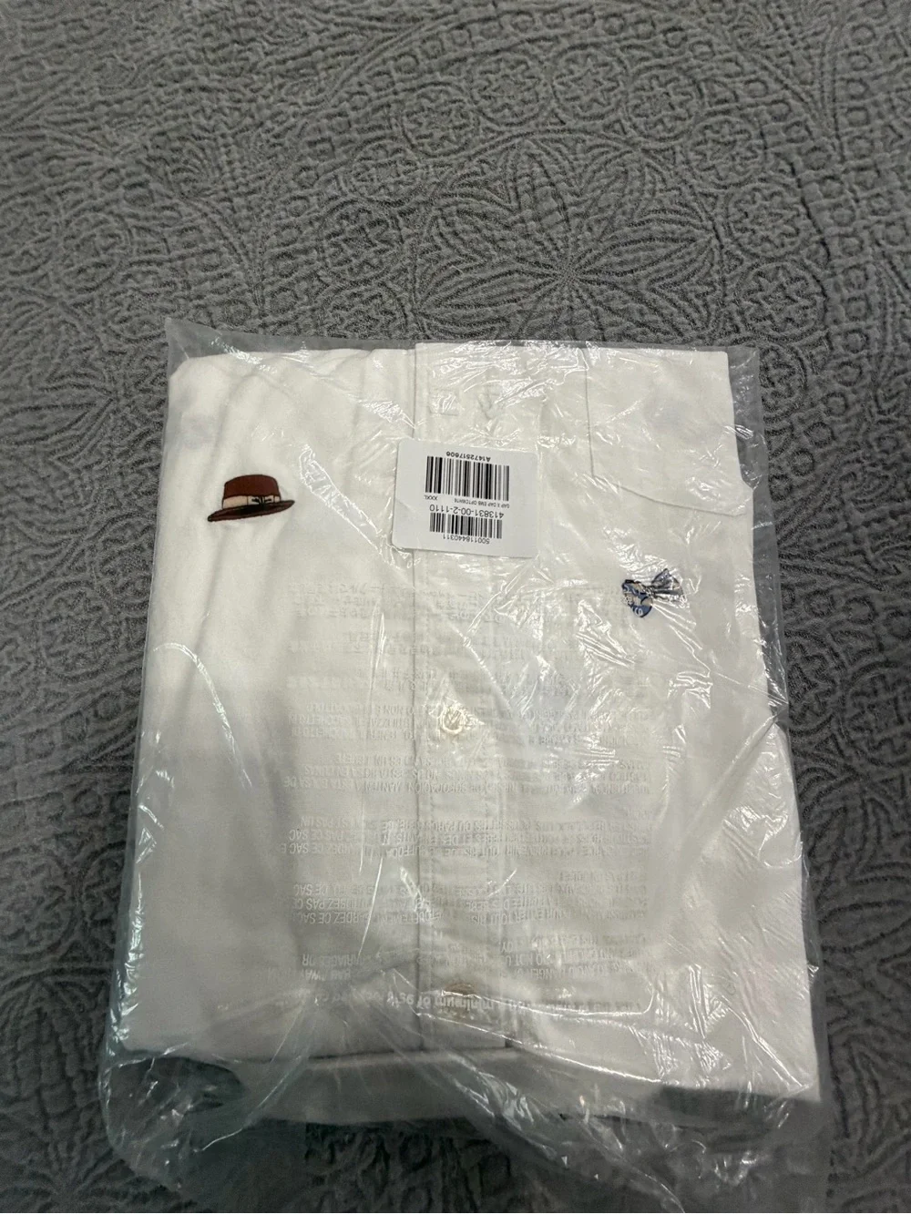 White Embroidered Dap x Gap Motif Button-Down Shirt